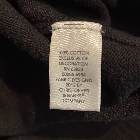 CJ Banks 3/4 sleeve black/white Cardigan - Picture 5 of 6